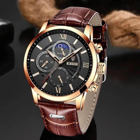 Bold & Majestic Luxury Business Watch for Men – Stainless Steel Waterproof Analog Watch